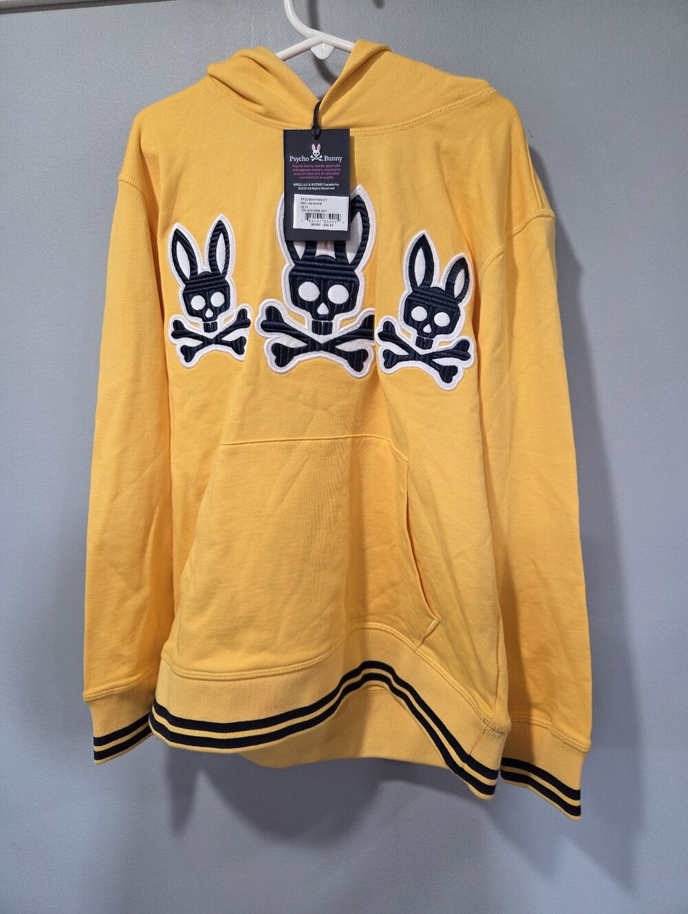 New With Tags Psyco Bunny Embroidered Kids Hoodie Size 10-12
